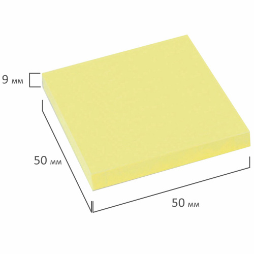 Блок самоклеящийся (стикеры) STAFF, 50х50 мм, 100 л., желтый фото 5