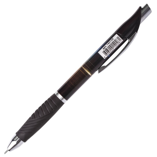 Ручка шариковая масляная автоматическая с грипом BRAUBERG "Jet-Z", линия письма 0,35 мм, синяя фото 2