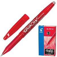 Ручка стираемая гелевая с грипом PILOT "Frixion", корпус красный, линия письма 0,35 мм, красная