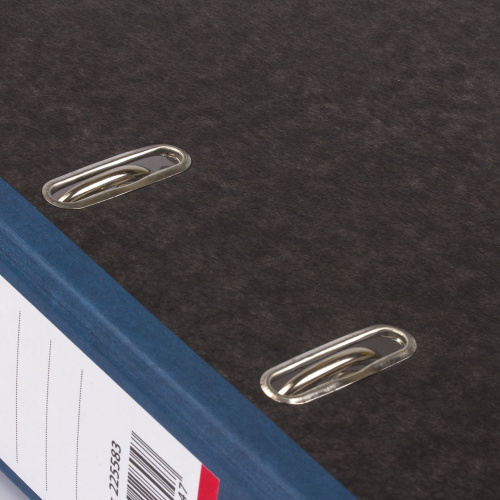 Папка-регистратор ОФИСМАГ, фактура стандарт, с мраморным покрытием, 75 мм, синий корешок фото 4