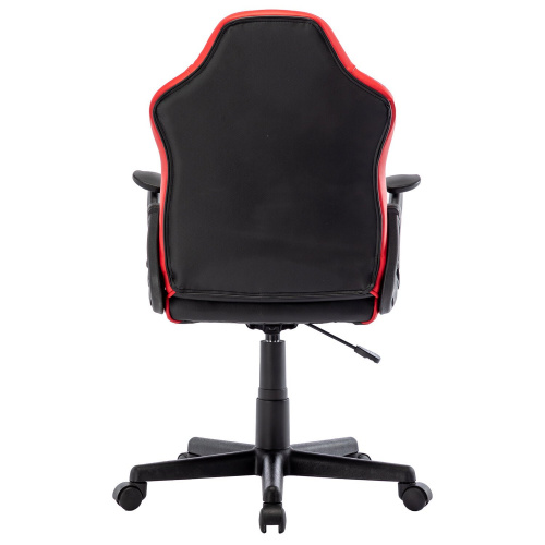 Кресло компьютерное BRABIX "Shark GM-203", экокожа, черное/красное фото 8