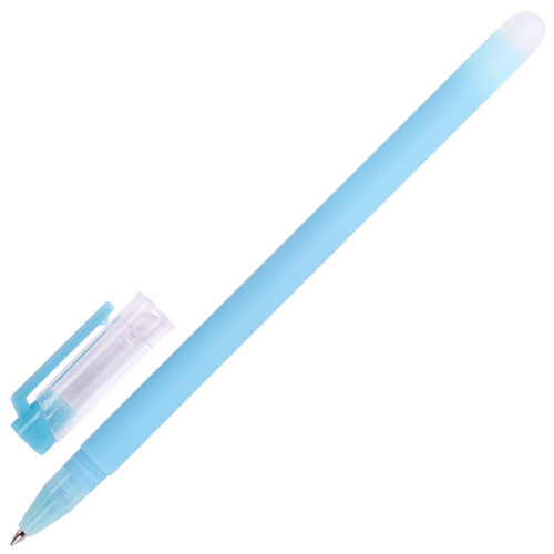 Ручки стираемые гелевые ЮНЛАНДИЯ "Лимонад", 4 шт., линия письма 0,35 мм, синие фото 3