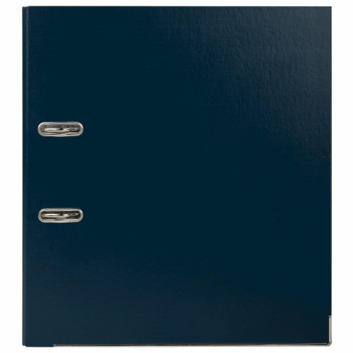 Папка-регистратор BRAUBERG, покрытие из ПВХ, 80 мм, с уголком, синяя фото 5