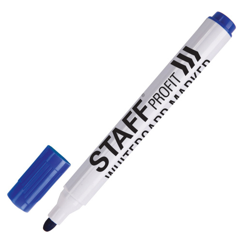 Маркер стираемый для белой доски STAFF "PROFIT", 2,5 мм, синий