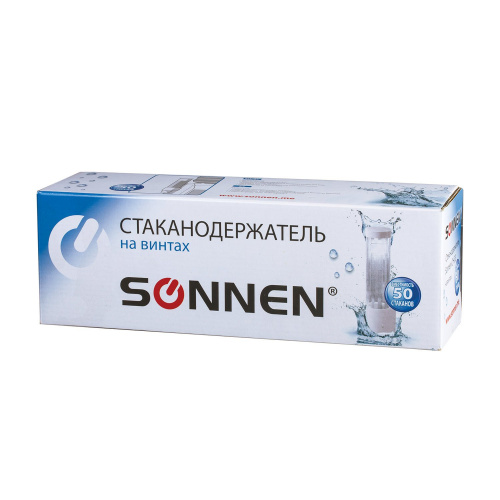 Стаканодержатель SONNEN CH-33, 50 стаканов, на винтах, белый фото 6