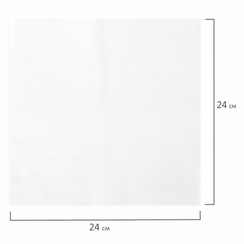 Салфетки бумажные LAIMA, 100 шт., 24х24 см, белые, 100% целлюлоза фото 4
