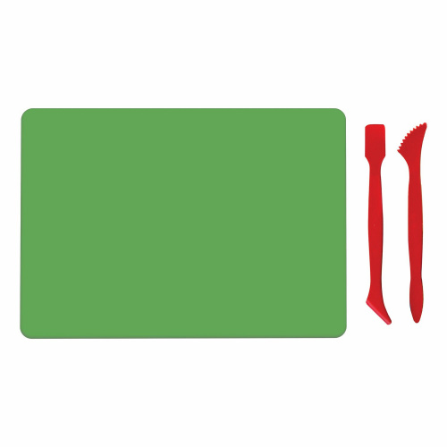 Доска для лепки ПИФАГОР, компактная, с 2 стеками, А5, 205х150 мм, зеленая фото 2