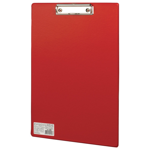 Доска-планшет BRAUBERG "Comfort", с прижимом, А4, картон/ПВХ, красная