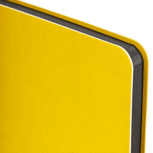 Блокнот МАЛЫЙ ФОРМАТ (100x150 мм) А6, BRAUBERG "Metropolis Mix", под кожу, 80 л., клетка, желтый фото 6