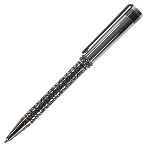 Ручка подарочная шариковая GALANT "Locarno", корпус серебристый с черным, синяя фото 10