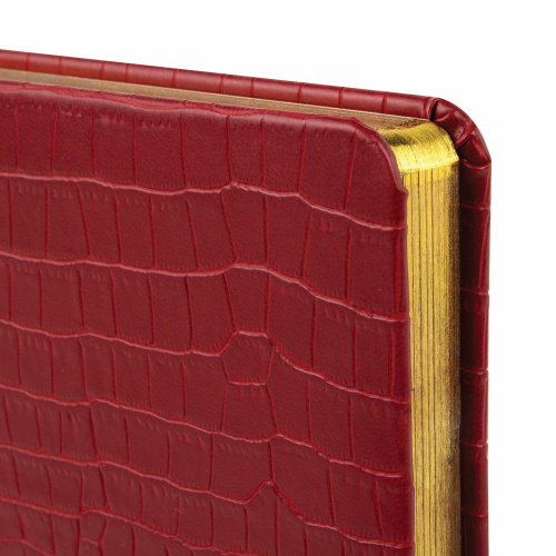 Ежедневник недатированный BRAUBERG "Comodo", А5, 138х213 мм  под кожу, 160 л., красный фото 7