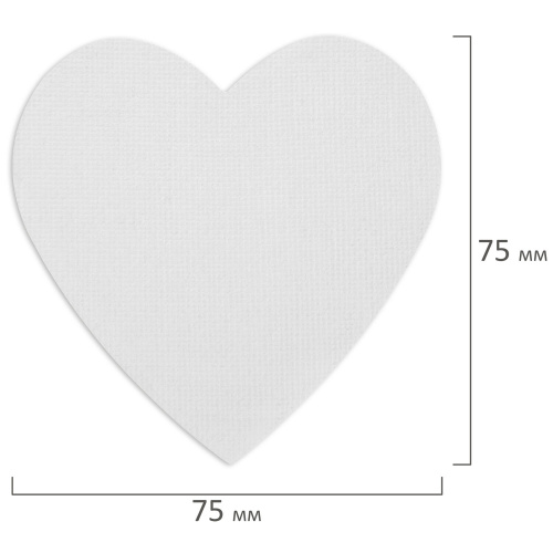 Холсты на магните в форме сердца НАБОР 4 шт., 7.5 см, 280 г/м2, 100% хлопок, BRAUBERG ART CLASSIC, 192334 фото 4