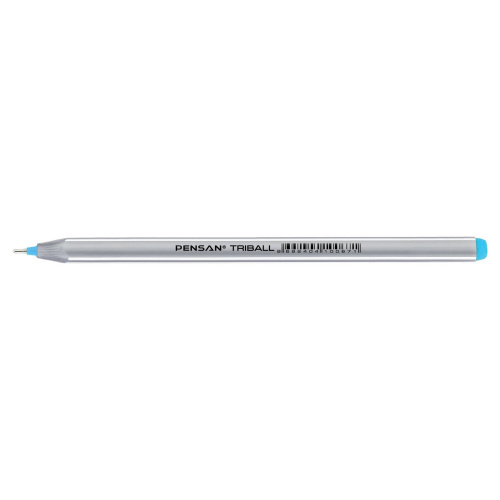 Ручка шариковая масляная PENSAN "Triball", трехгранная, линия письма 0,5 мм, бирюзовая фото 4