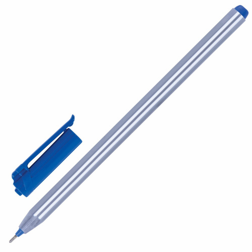 Ручка шариковая масляная PENSAN "Triball", трехгранная, линия письма 0,5 мм, синяя фото 8