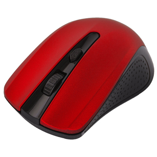 Мышь беспроводная SONNEN V99, USB, 800/1200/1600 dpi, 4 кнопки, оптическая, красная фото 4