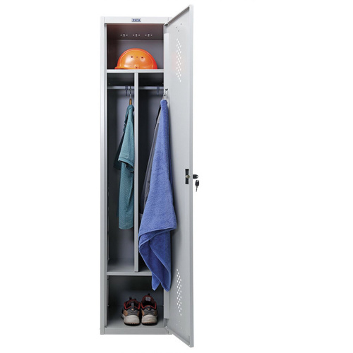 Шкаф металлический для одежды ПРАКТИК, 2 отделения, 1830х418х500 мм, 24 кг, разборный фото 5