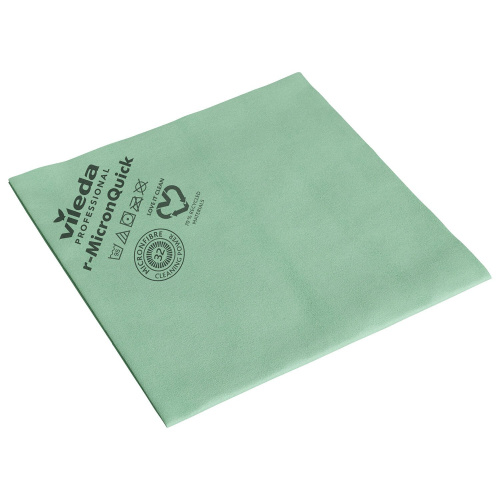 Салфетка микроволоконная VILEDA "МикронКвик", 5 шт., микроволокно, зеленые фото 2