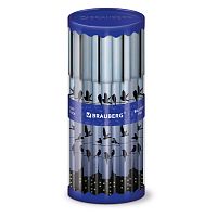 Ручка шариковая BRAUBERG SOFT TOUCH GRIP "NIGHT CITY", узел 0,7 мм, синяя