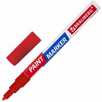 Маркер-краска лаковый BRAUBERG EXTRA (paint marker), 2 мм, красный