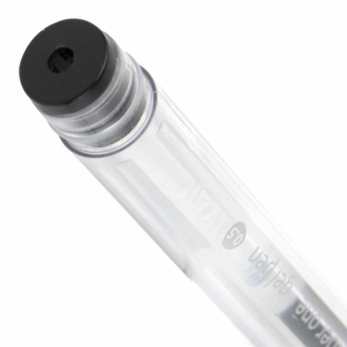 Ручка гелевая с грипом BRAUBERG "Number One", узел 0,5 мм, линия письма 0,35 мм, черная фото 2
