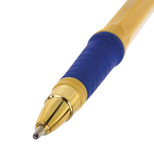 Ручка шариковая масляная с грипом BRAUBERG "i-Rite GT Vanilla", корпус кремовый, синяя фото 5