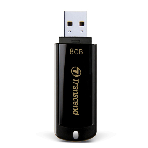 Флеш-диск TRANSCEND Jet Flash 350, 8 GB, USB 2.0, черный фото 2