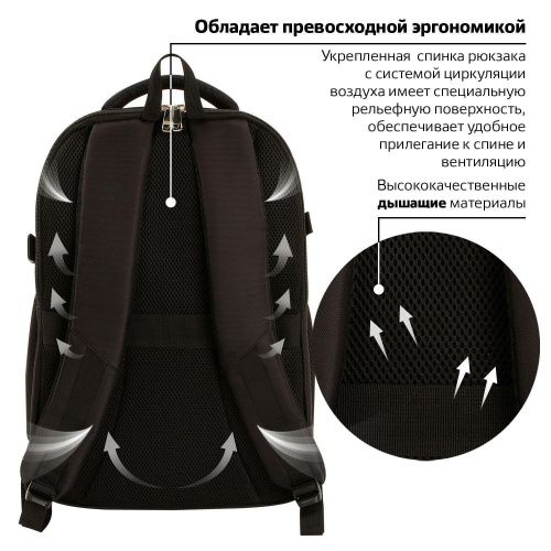 Рюкзак BRAUBERG URBAN, 48х20х32 см, универсальный, с отделением для ноутбука, крепление на чемодан фото 4