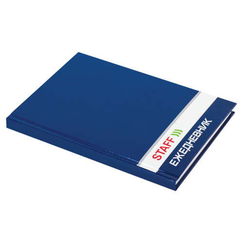 Ежедневник недатированный STAFF, А5, 145х215 мм, ламинированная обложка, 128 л., синий фото 2
