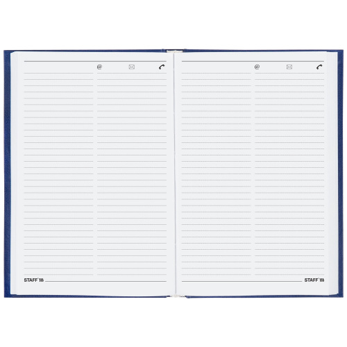 Ежедневник датированный на 2023 STAFF, 145х215 мм, А5, обложка бумвинил, синий фото 7