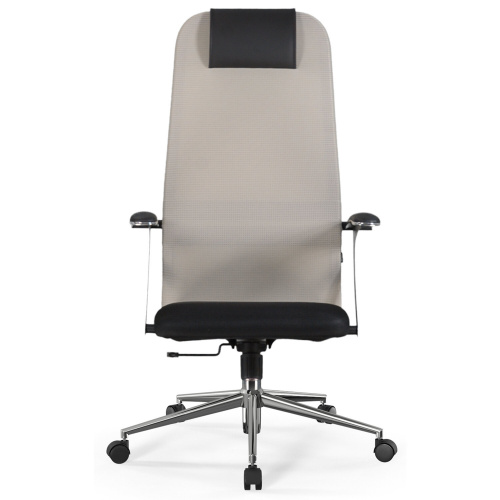 Кресло офисное BRABIX PREMIUM "Ultimate EX-801" хром, плотная двойная сетка Х2, черное/бежевое, 532919 фото 2