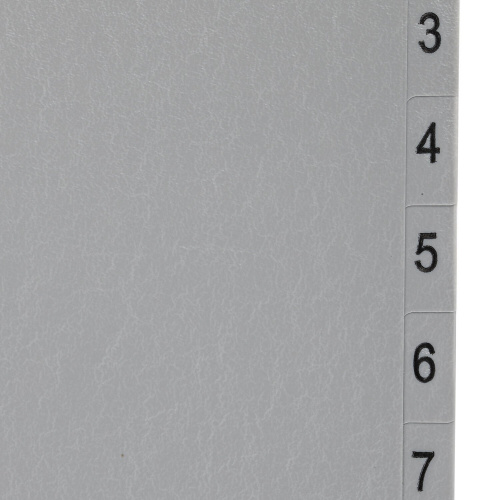 Разделитель пластиковый BRAUBERG, А4, 12 лист, цифровой 1-12, оглавление, серый фото 4