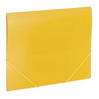Папка на резинках BRAUBERG "Office", до 300 листов, 500 мкм, желтая
