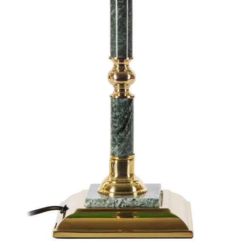 Светильник настольный из мрамора GALANT, основание - зеленый мрамор с золотистой отделкой фото 6