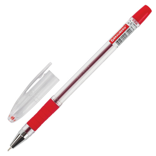Ручка шариковая масляная с грипом BRAUBERG "Model-XL" ORIGINAL, линия письма 0,35 мм, красная фото 9