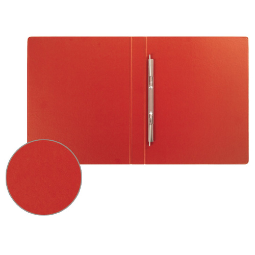 Папка с металлическим пружинным скоросшивателем BRAUBERG, картон/ПВХ, 35 мм, до 290 листов, красная фото 5