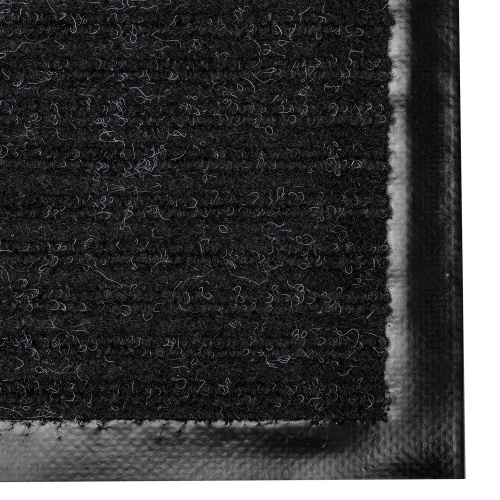 Коврик входной ворсовый влаго-грязезащитный LAIMA, 40х60 см, ребристый, толщина 7 мм, черный фото 10