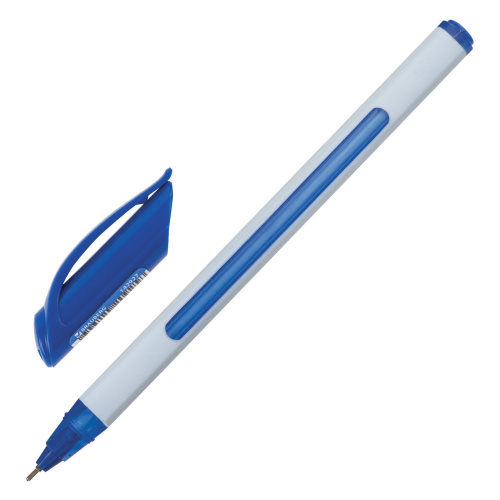 Ручка шариковая масляная BRAUBERG "Extra Glide Soft White", линия письма 0,35 мм, синяя фото 9