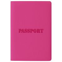 Обложка для паспорта STAFF "ПАСПОРТ", мягкий полиуретан, розовая
