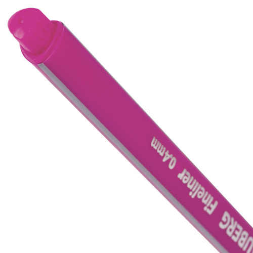 Ручка капиллярная (линер) BRAUBERG "Aero", трехгранная, металлический наконечник, розовая фото 5