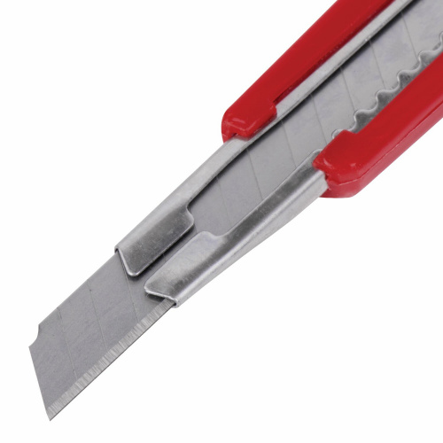 Нож канцелярский STAFF "Profit", усиленный, металлические направляющие, автофиксатор фото 2