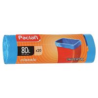 Мешки для мусора PACLAN "Classic", 80 л, 20 шт., ПНД, 12 мкм, 70х90 см, синие