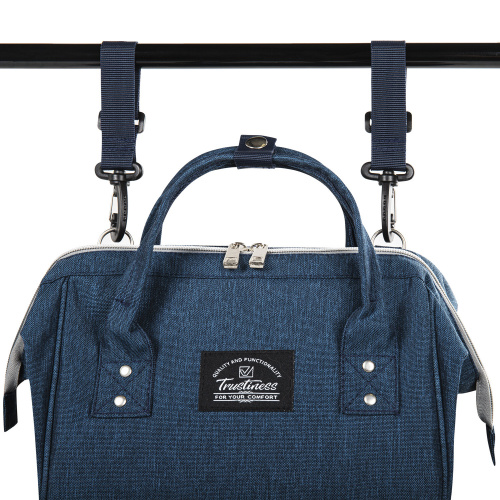Рюкзак для мамы BRAUBERG MOMMY, 40x26x17 см, с ковриком, крепления на коляску, термокарманы, синий фото 7