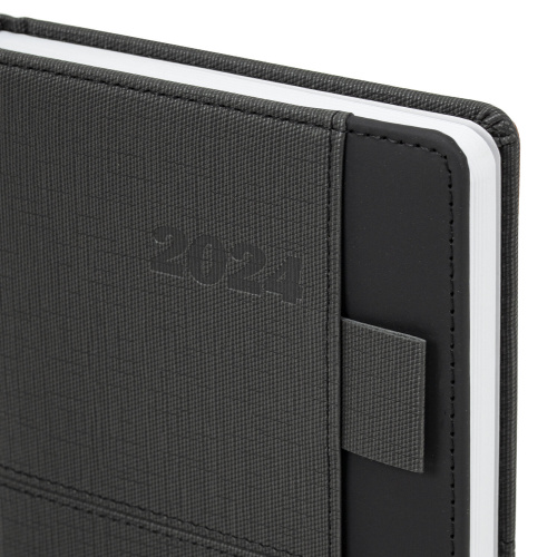 Ежедневник датированный 2024 А5 138х213 мм BRAUBERG "Pocket", под кожу, карман, держатель для ручки, черный, 114988 фото 6