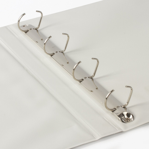 Папка на 4 кольцах BRAUBERG, с передним прозрачным карманом, 35 мм, картон/ПВХ, белая, до 180 листов фото 6