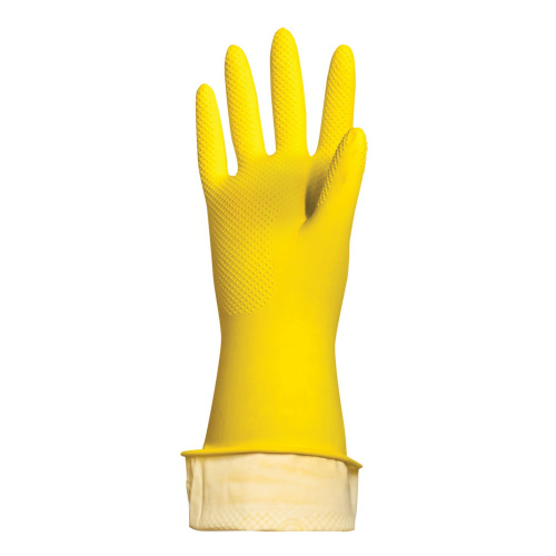 Перчатки хозяйственные латексные LAIMA "Стандарт", хлопчатобумажное напыление, размер XL фото 2