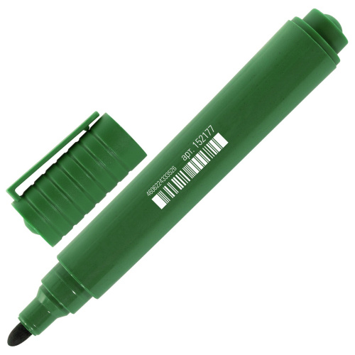 Маркер перманентный STAFF "Basic Budget PM-125", круглый наконечник 3 мм, зеленый фото 8