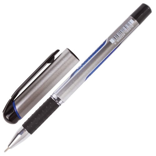 Ручка шариковая масляная с грипом BRAUBERG "Signature", печать, линия письма 0,35 мм, синяя фото 8