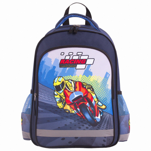Рюкзак ПИФАГОР SCHOOL  Moto, 38х28х14 см, для начальной школы фото 10