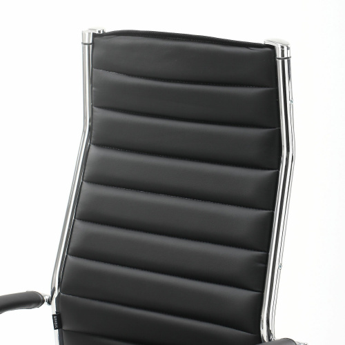 Кресло офисное BRABIX "Style EX-528", экокожа, хром, черное фото 10