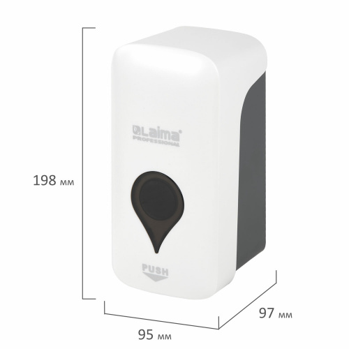 Дозатор для мыла-пены ULTRA LAIMA PROFESSIONAL, 0,5 л, белый, ABS-пластик фото 7